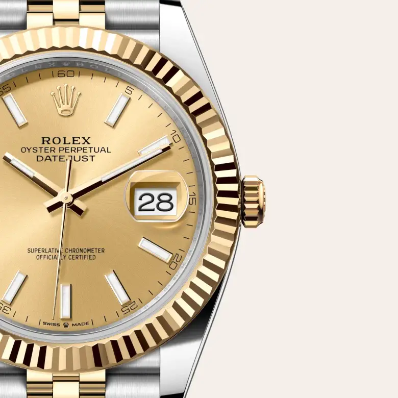 rolex datejust in yellow rolesor, m126333-0010 - watch palace, Third image