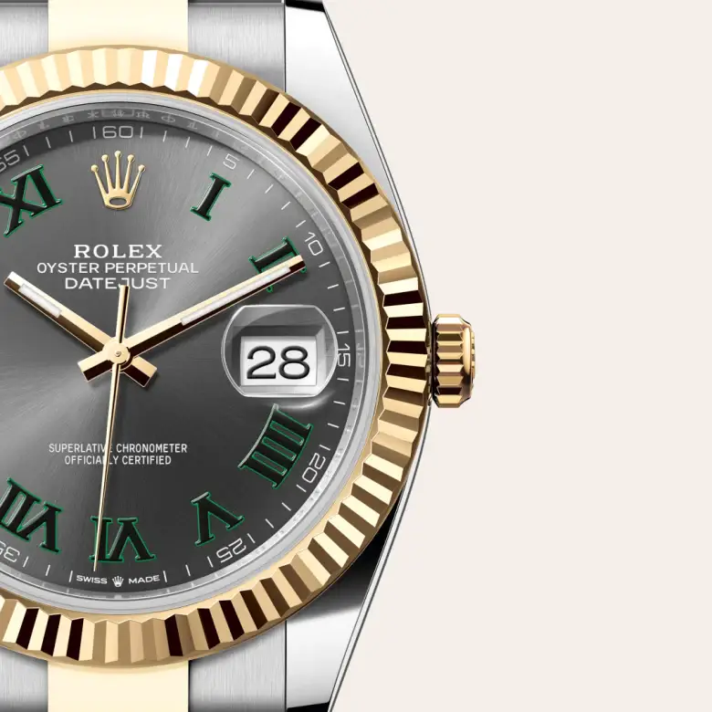 rolex datejust in yellow rolesor, m126333-0019 - watch palace, Third image