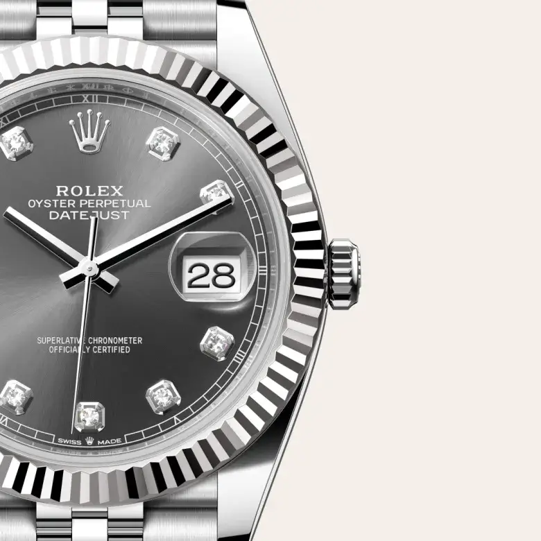 rolex datejust in white rolesor, M126334-0006- watch palace, Third image