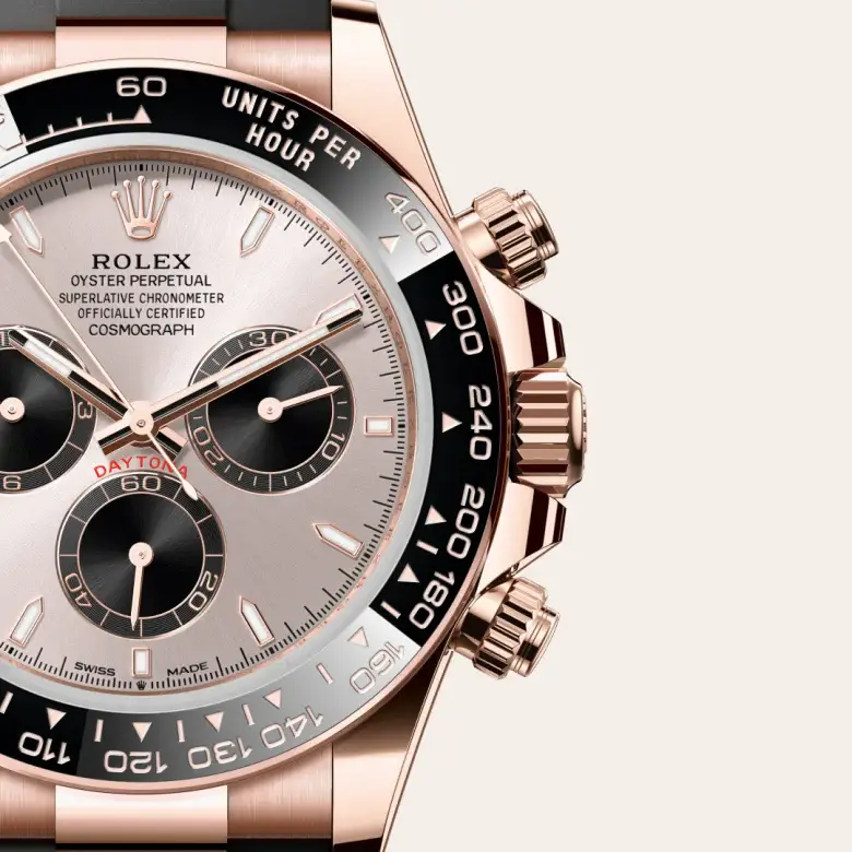rolex cosmograph daytona in 18 ct everose gold, m126515ln-0006 - watch palace, Third image