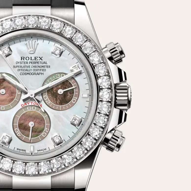 rolex cosmograph daytona in 18 ct white gold, m126589rbr-0001 - watch palace, Third image