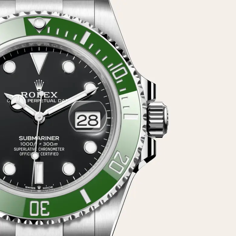 rolex submariner in oystersteel, m126610lv-0002 - watch palace, Third image