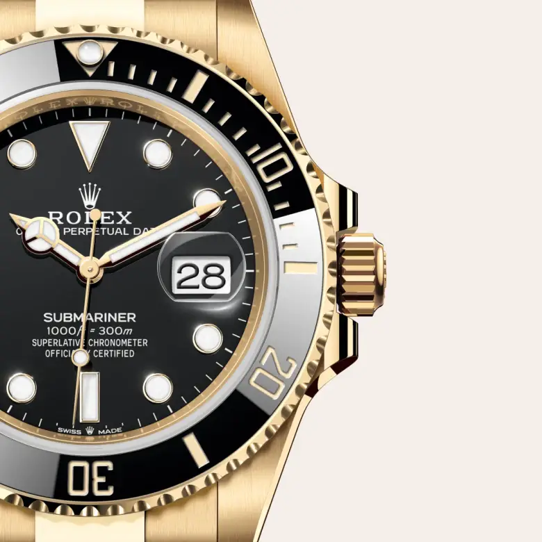 rolex submariner in 18 ct yellow gold, m126618ln-0002 - watch palace, Third image