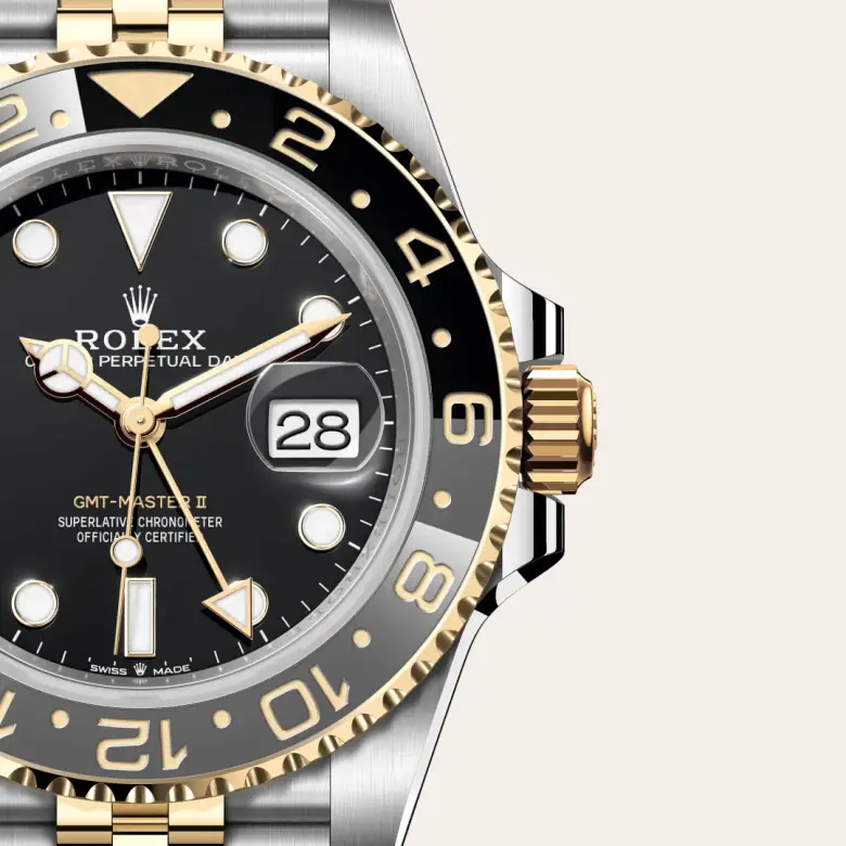 rolex gmt-master ii in yellow rolesor, m126713grnr-0001 - watch palace, Third image