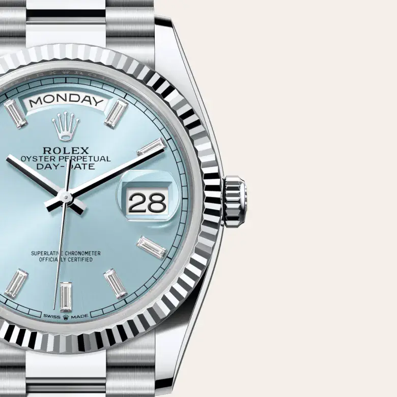 rolex day-date in platinum, M128236-0009- watch palace, Third image