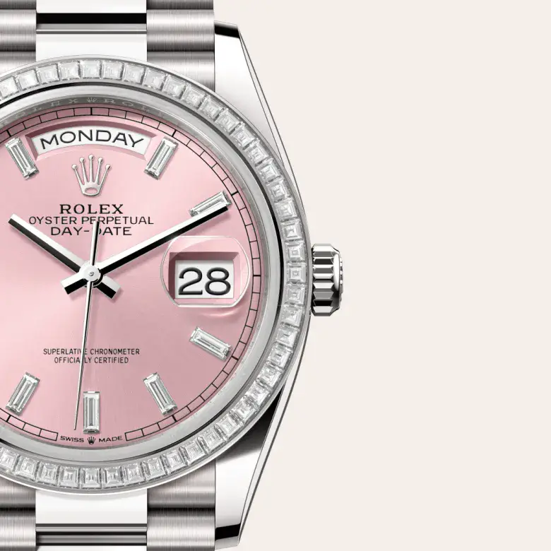 rolex day-date in 18 ct white gold, m128399tbr-0029 - watch palace, Third image