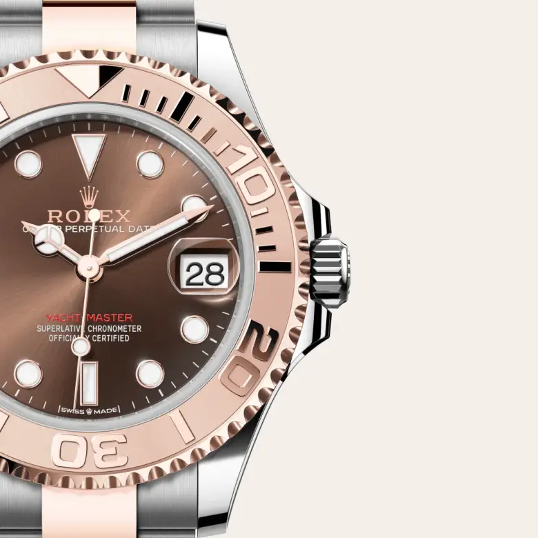 rolex yacht-master in everose rolesor, m268621-0003 - watch palace, Third image