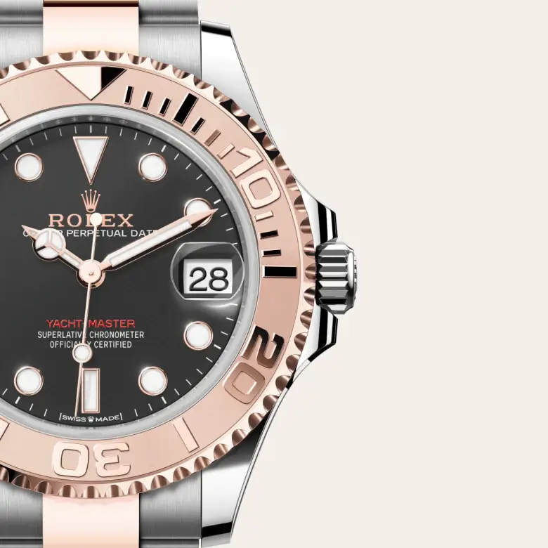 rolex yacht-master in everose rolesor, M268621-0004- watch palace, Third image