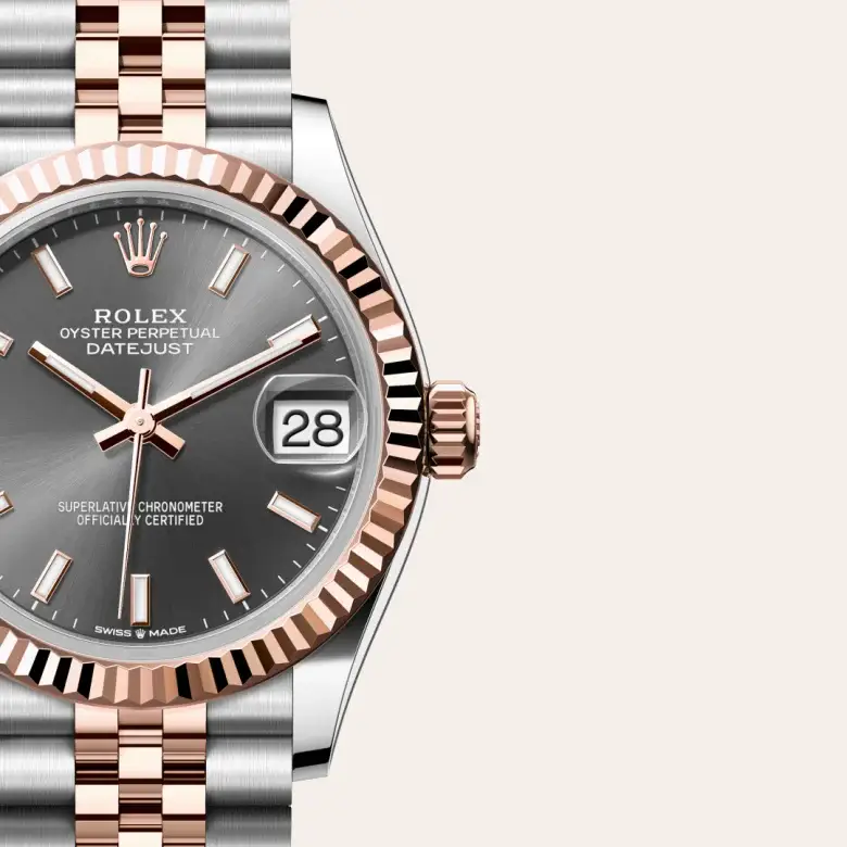 rolex datejust in everose rolesor, M278271-0018- watch palace, Third image