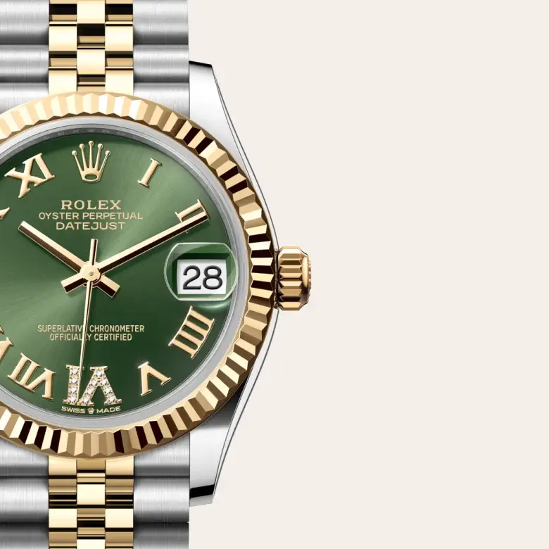 rolex datejust in yellow rolesor, M278273-0016- watch palace, Third image