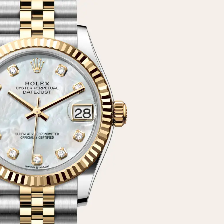 rolex datejust in yellow rolesor, M278273-0028- watch palace, Third image