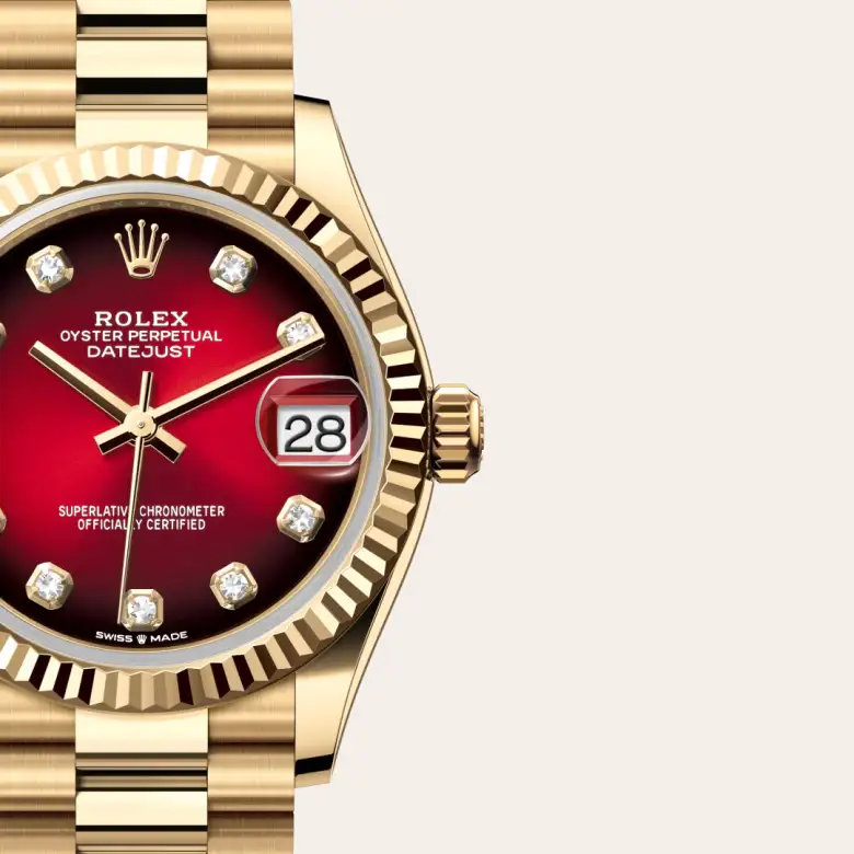 rolex datejust in 18 ct yellow gold, M278278-0049- watch palace, Third image