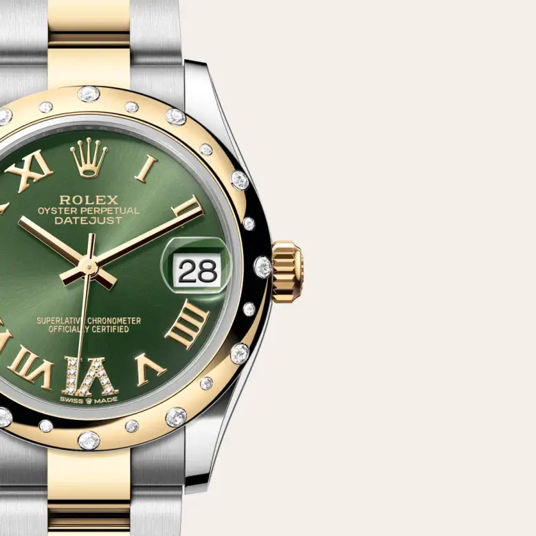 rolex datejust in yellow rolesor, m278343rbr-0015 - watch palace, Third image