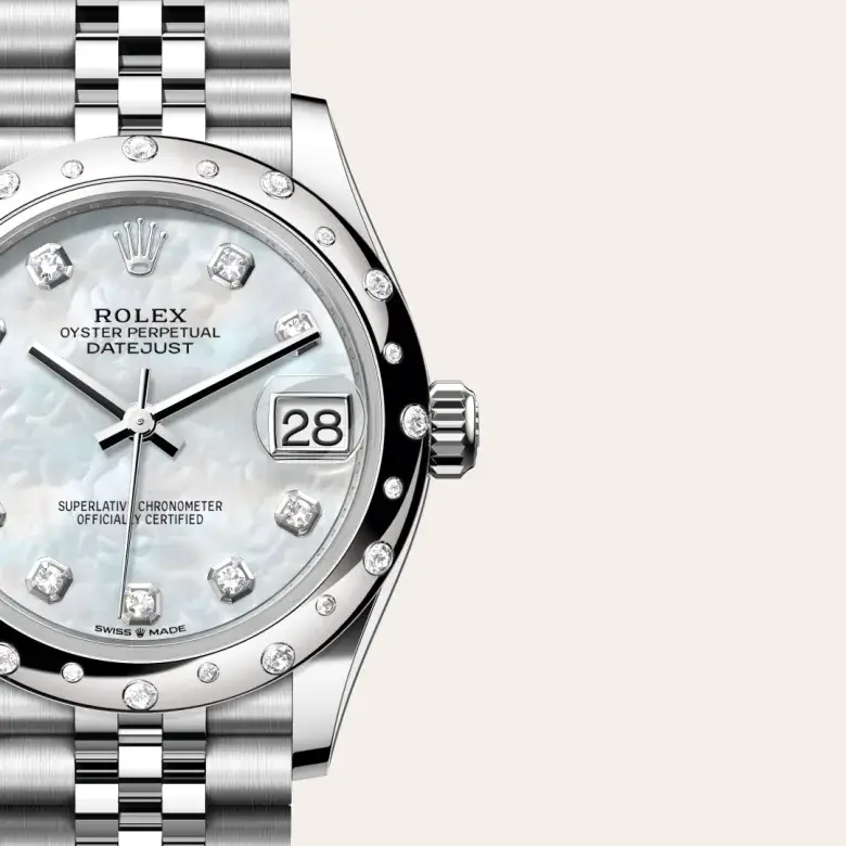 rolex datejust in white rolesor, M278344RBR-0006- watch palace, Third image
