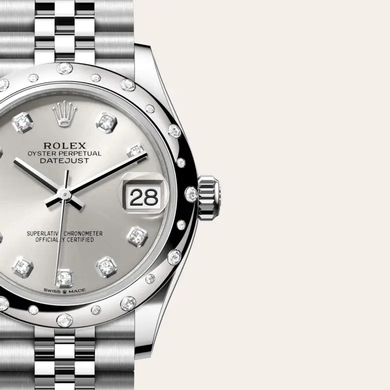 rolex datejust in white rolesor, M278344RBR-0032- watch palace, Third image