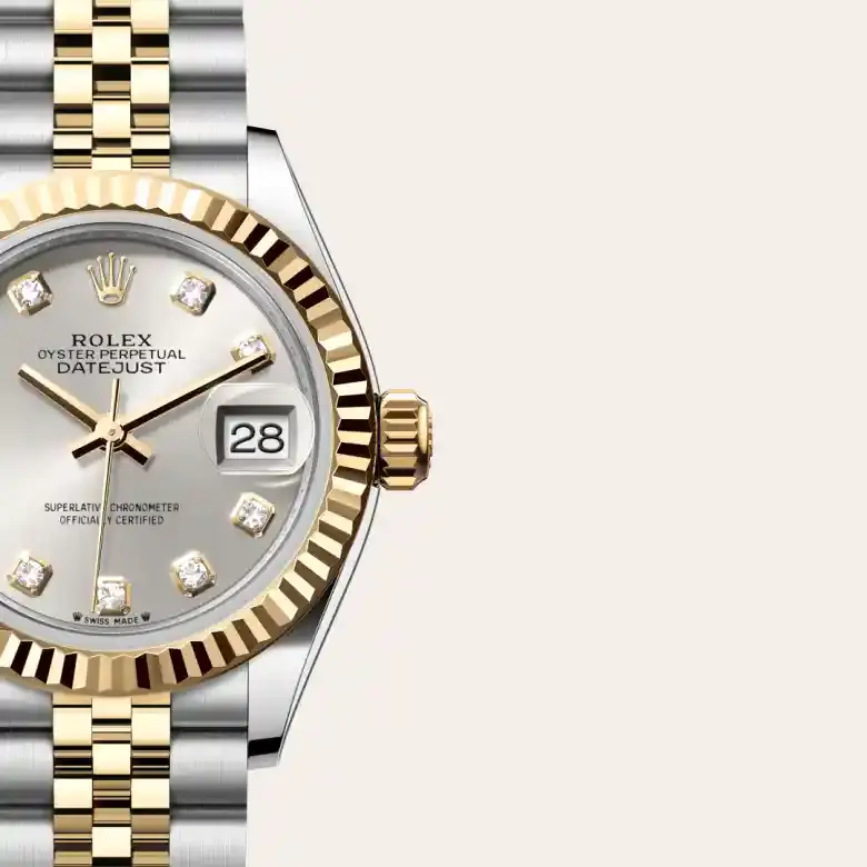 rolex lady-datejust in yellow rolesor, m279173-0007 - watch palace, Third image