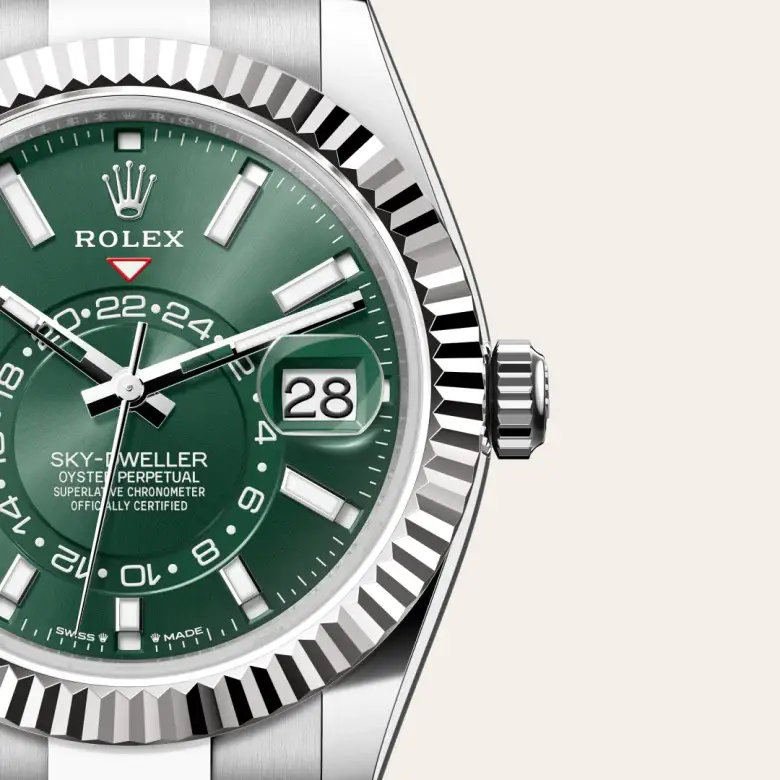 rolex sky-dweller in white rolesor, m336934-0001 - watch palace, Third image