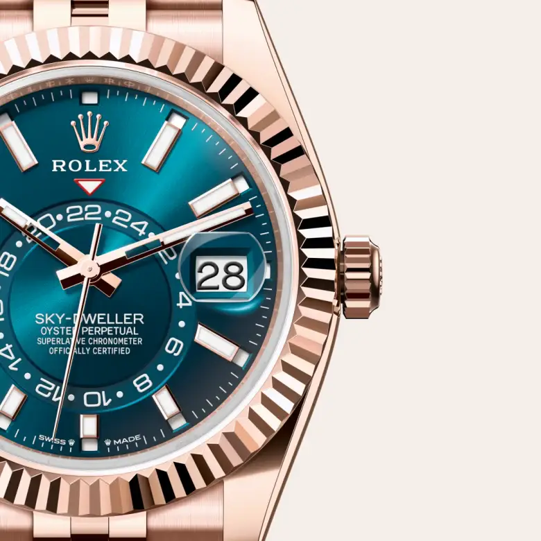 rolex sky-dweller in 18 ct everose gold, M336935-0005- watch palace, Third image