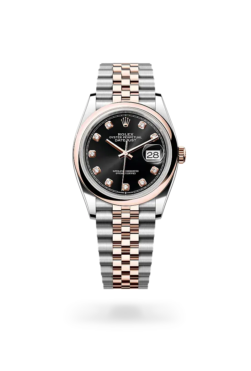 rolex datejust in everose rolesor, M126201-0019- watch palace