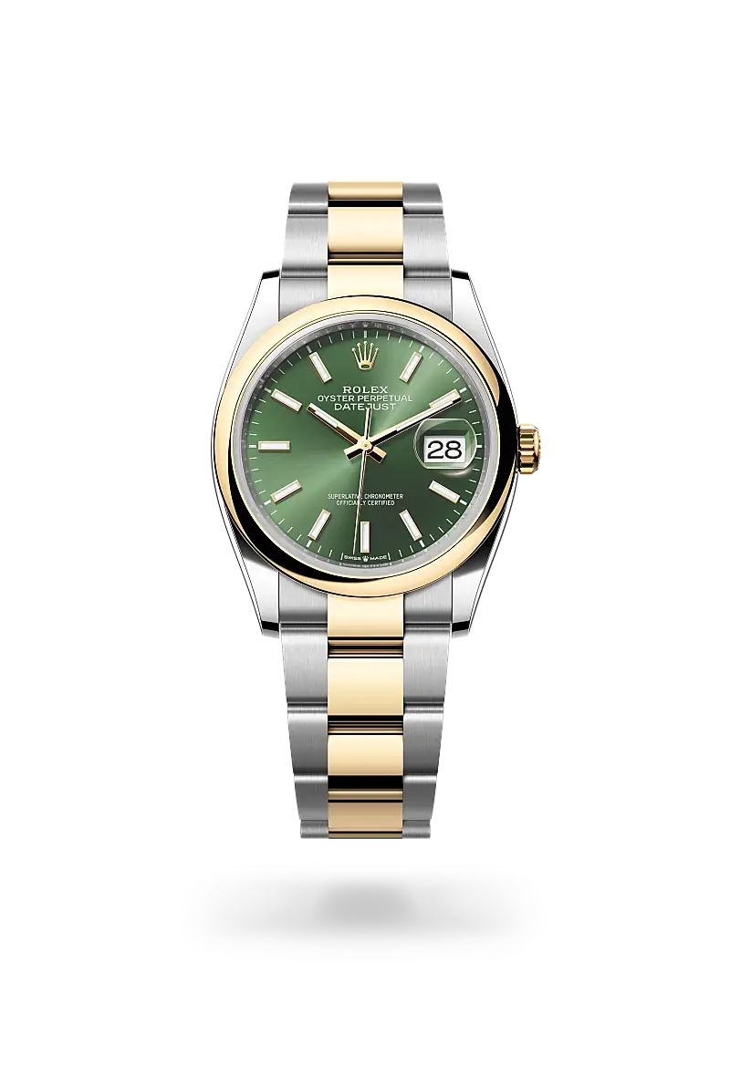 rolex datejust in yellow rolesor, m126203-0058 - watch palace