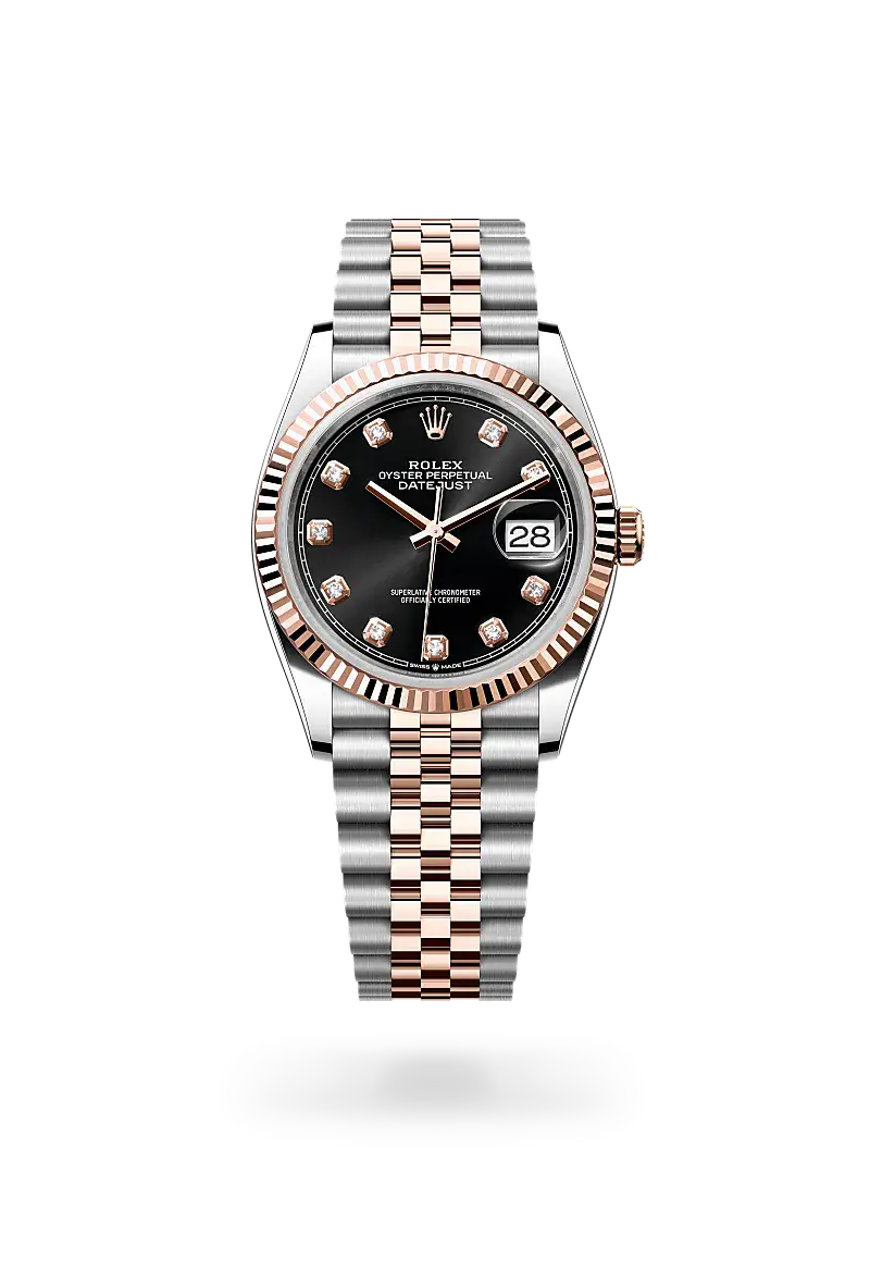 rolex datejust in everose rolesor, M126231-0019- watch palace