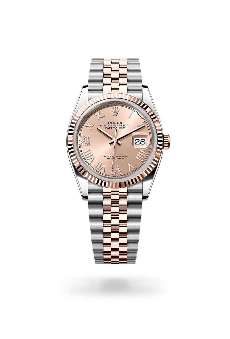 rolex datejust in everose rolesor, M126231-0049- watch palace