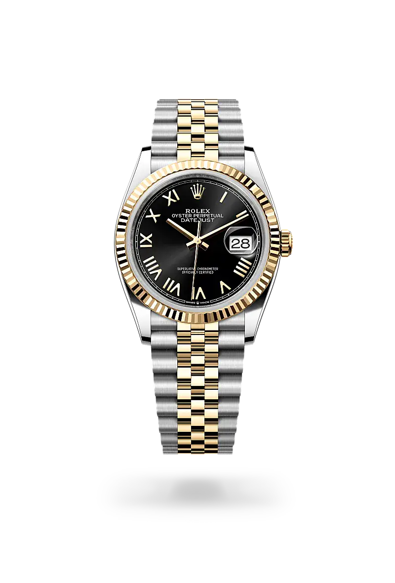 rolex datejust in yellow rolesor, M126233-0055- watch palace