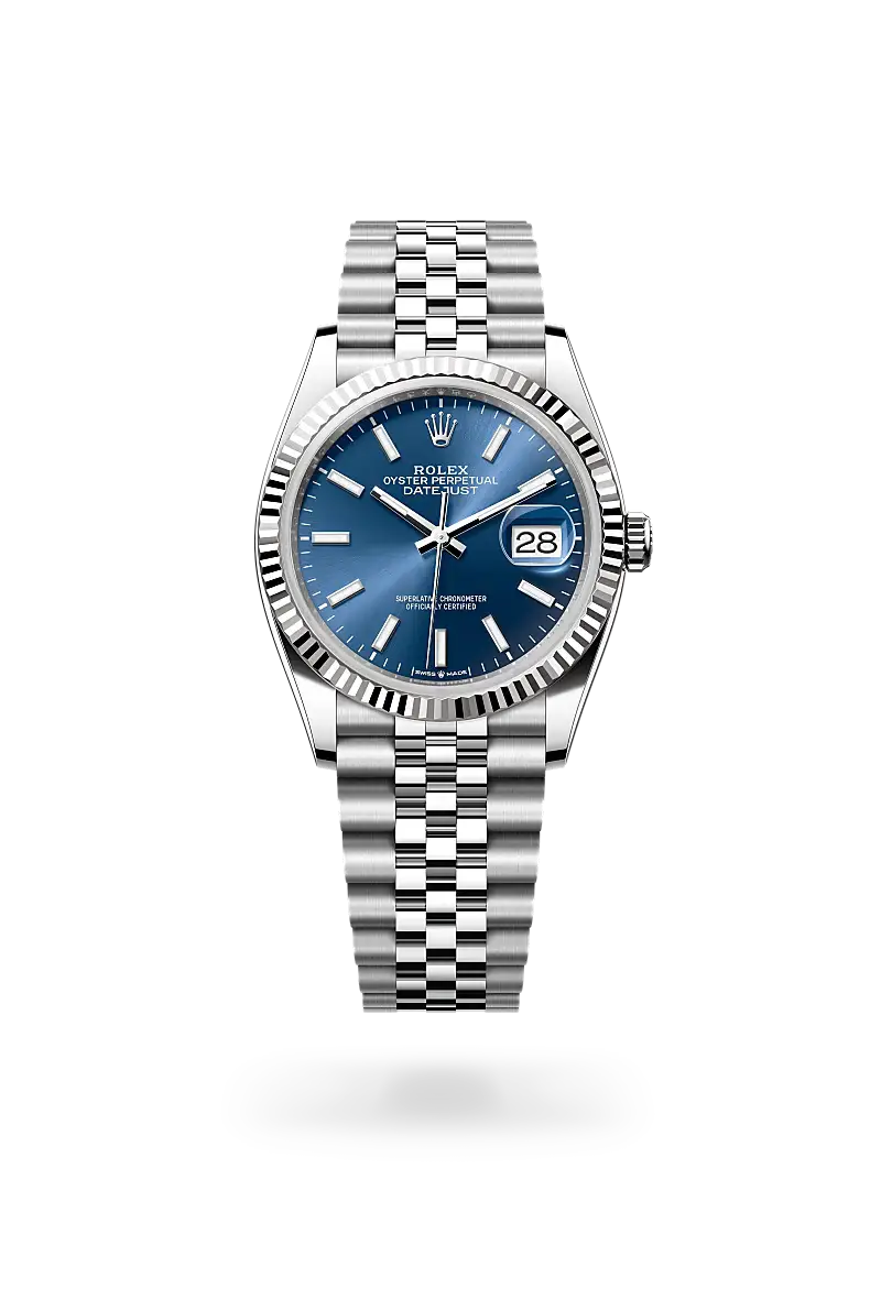 rolex datejust in white rolesor, M126234-0017- watch palace