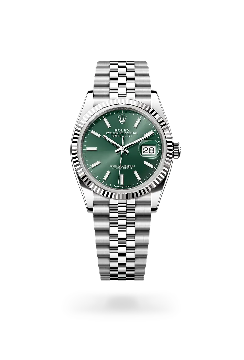 rolex datejust in white rolesor, m126234-0051 - watch palace