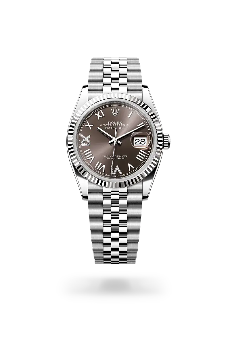 rolex datejust in white rolesor, m126234-0071 - watch palace