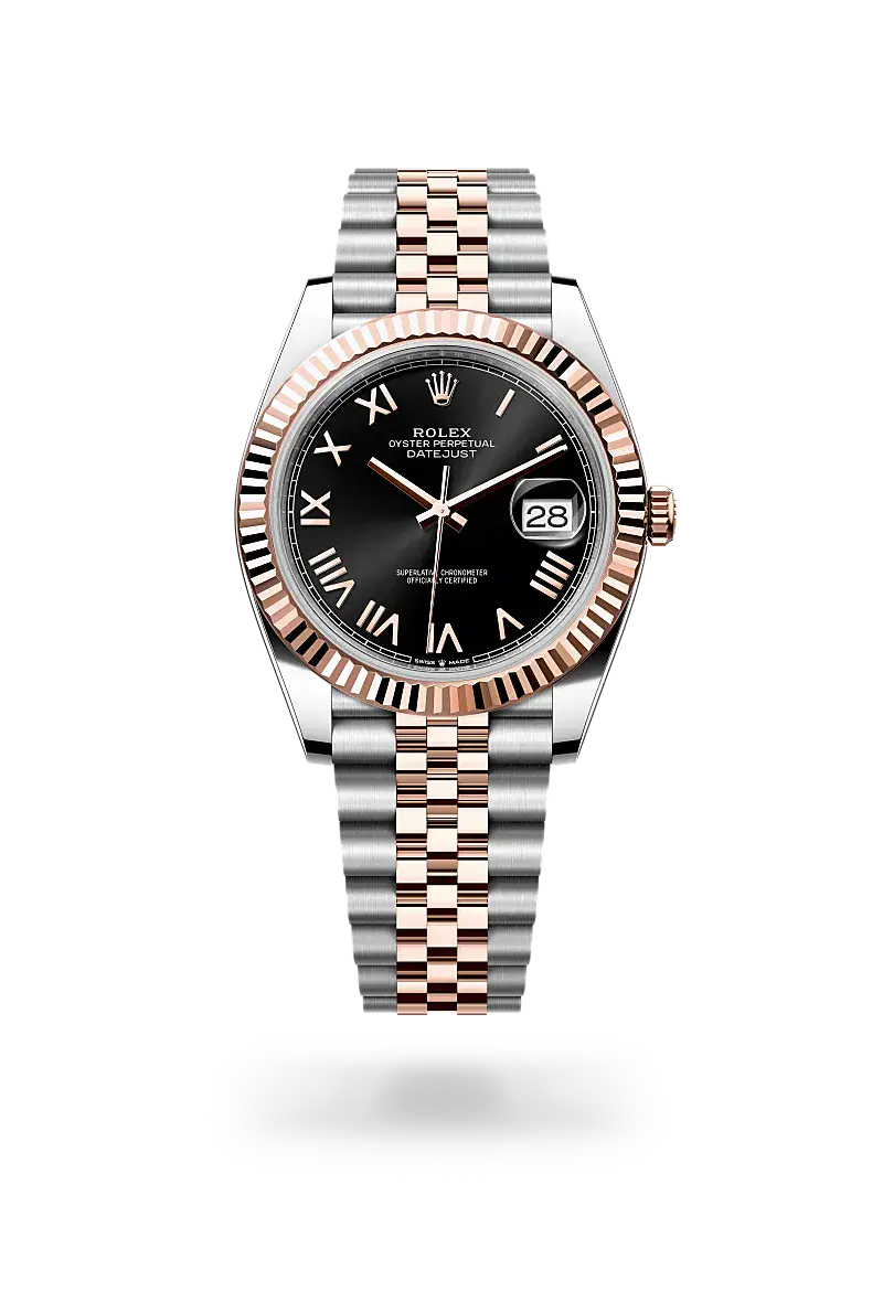 rolex datejust in everose rolesor, M126331-0024- watch palace