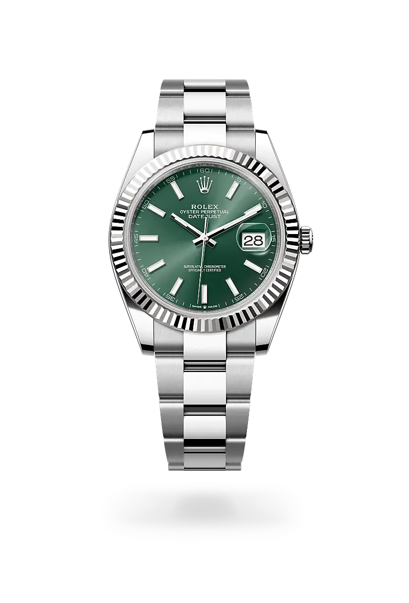 rolex datejust in white rolesor, M126334-0027- watch palace