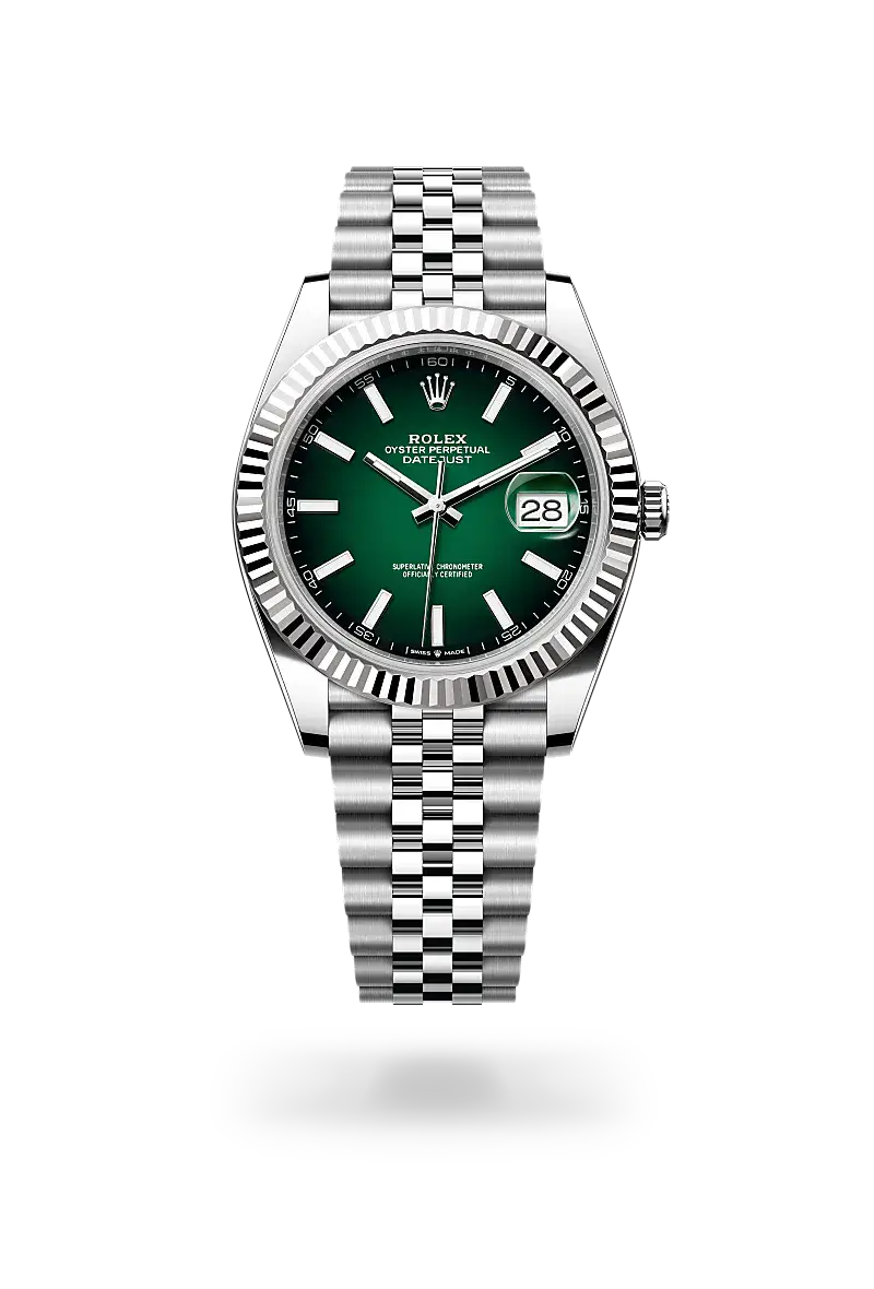 rolex datejust in white rolesor, M126334-0034- watch palace