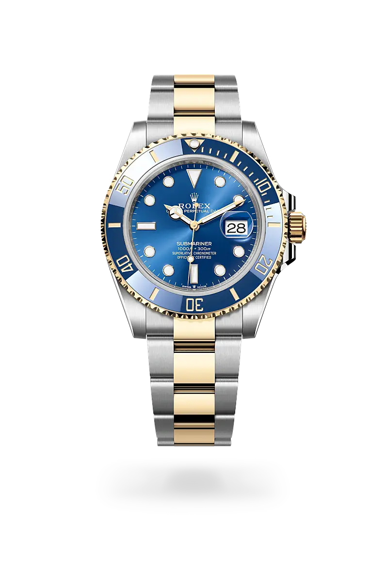 rolex submariner in yellow rolesor, m126613lb-0002 - watch palace