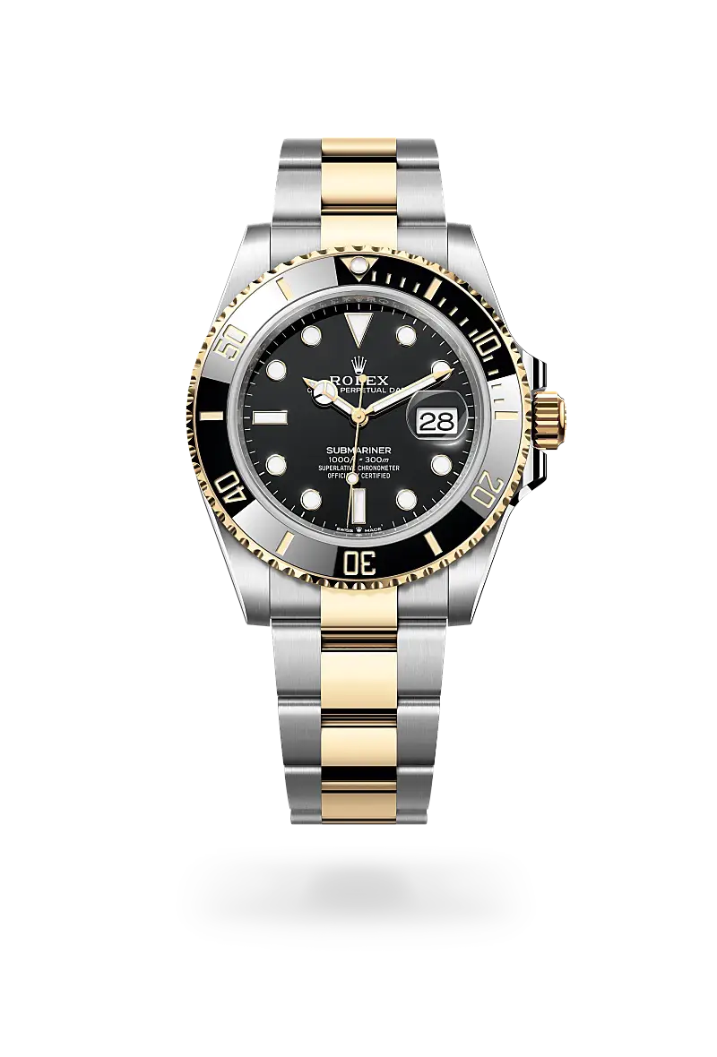 rolex submariner in yellow rolesor, m126613ln-0002 - watch palace