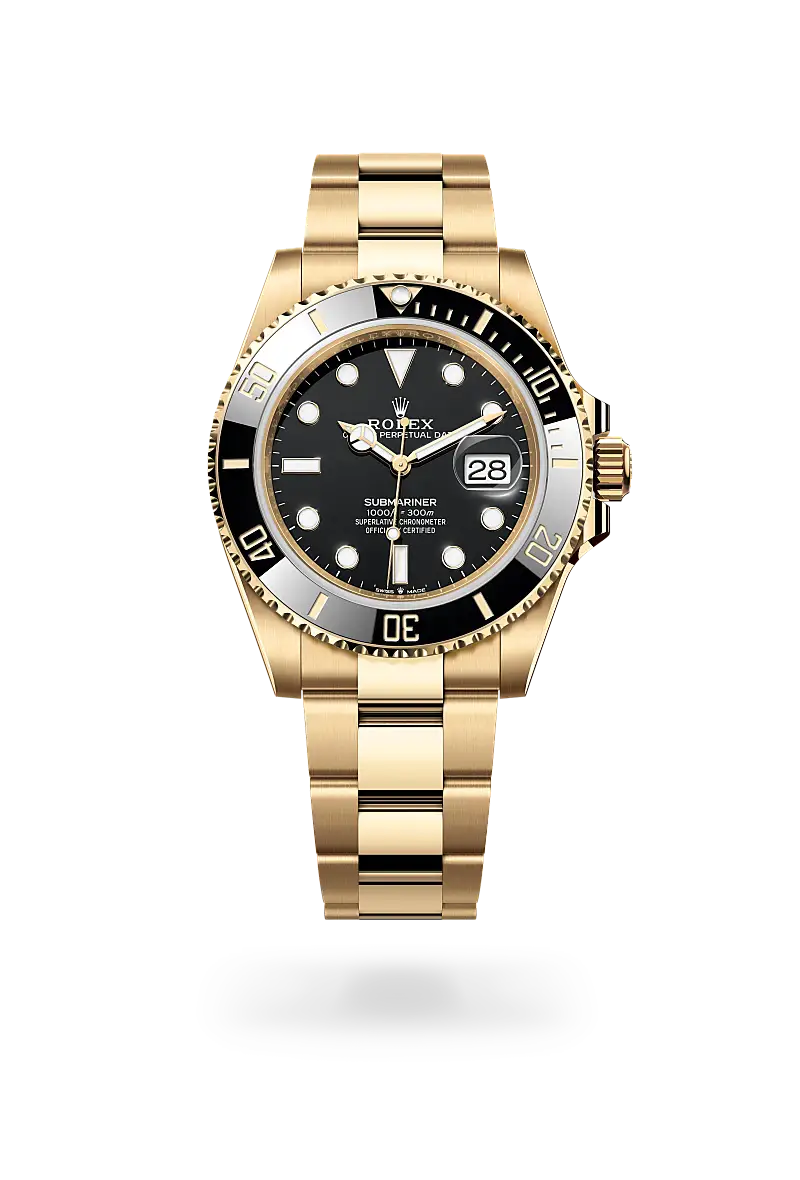 rolex submariner in 18 ct yellow gold, m126618ln-0002 - watch palace