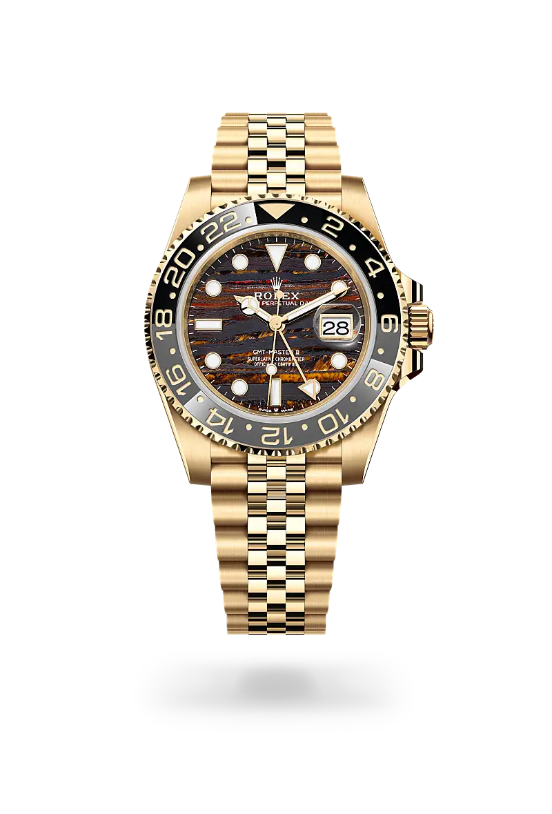 rolex gmt-master ii in 18 ct yellow gold, M126718GRNR-0002- watch palace