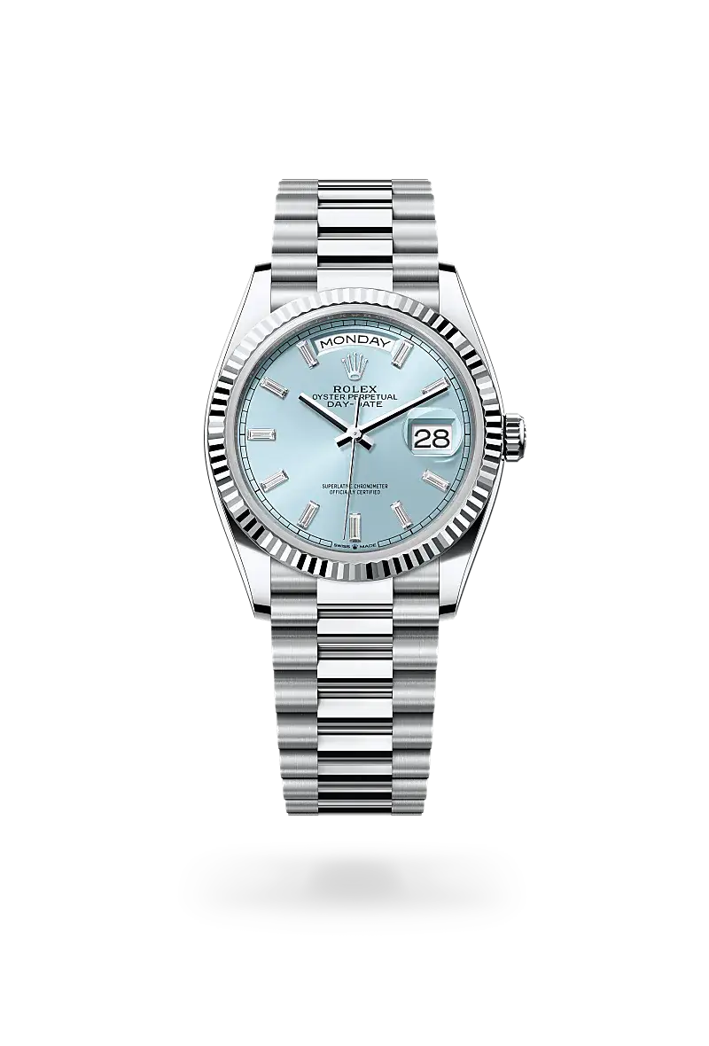 rolex day-date in platinum, M128236-0009- watch palace