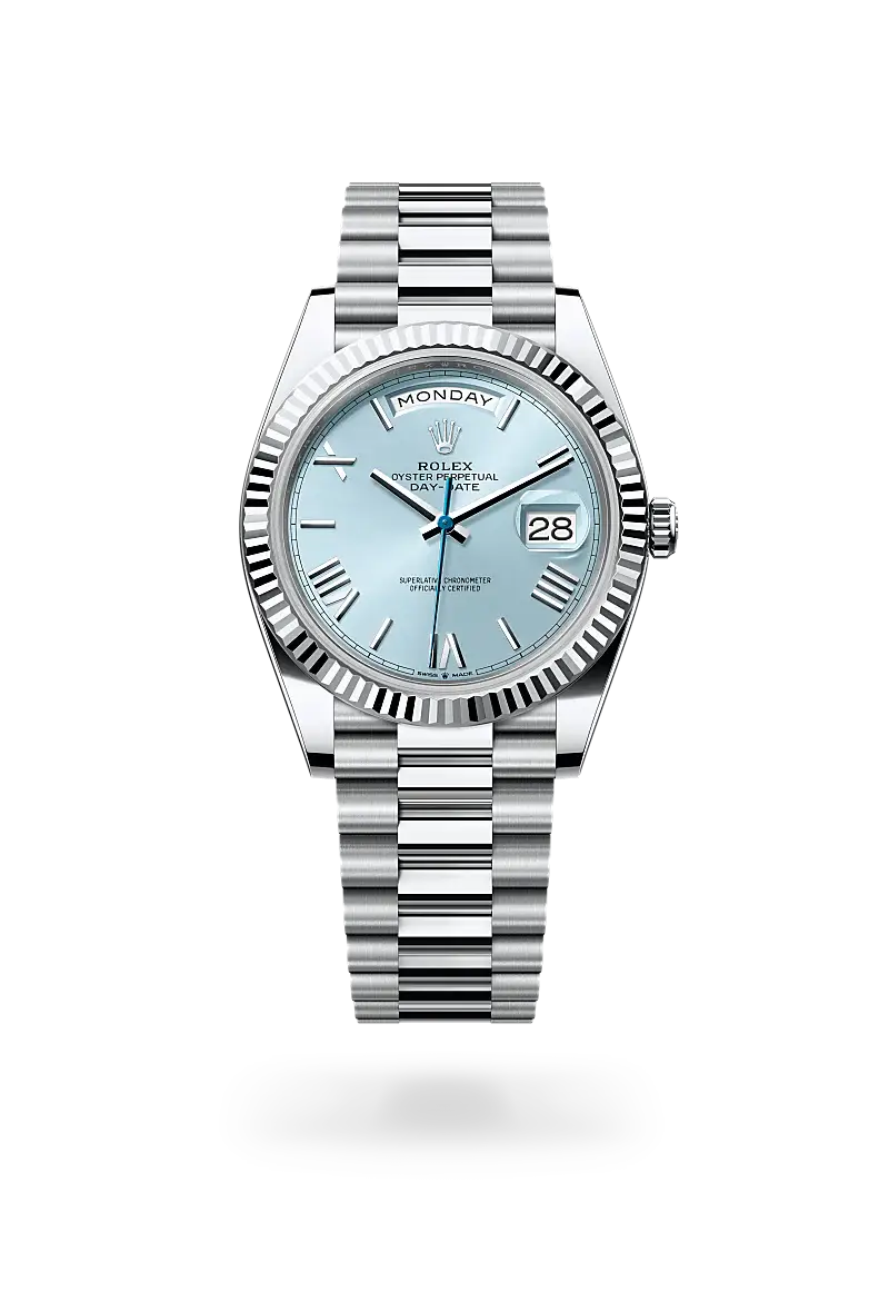 rolex day-date in platinum, M228236-0012- watch palace