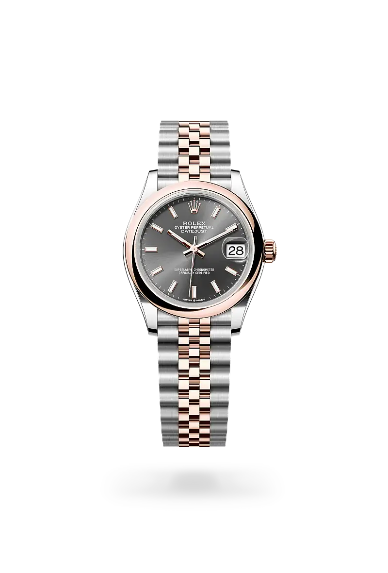 rolex datejust in everose rolesor, m278241-0018 - watch palace