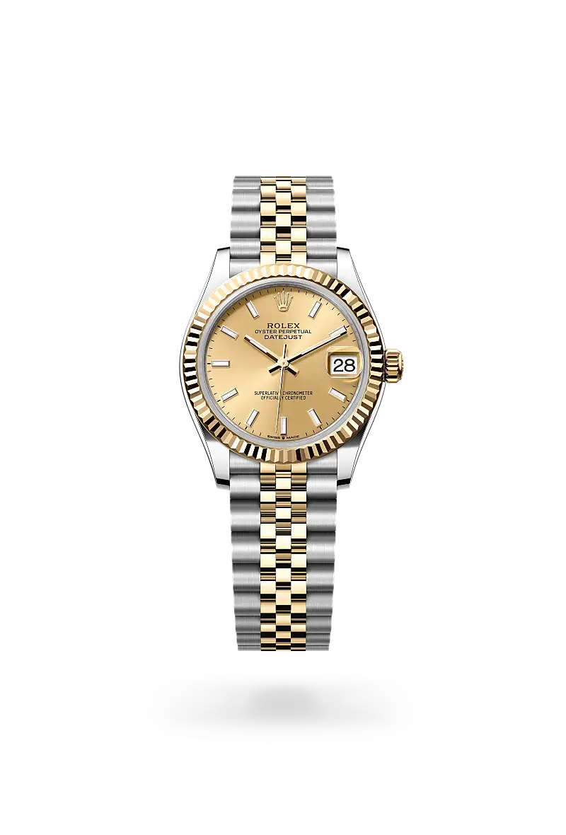 rolex datejust in yellow rolesor, M278273-0014- watch palace