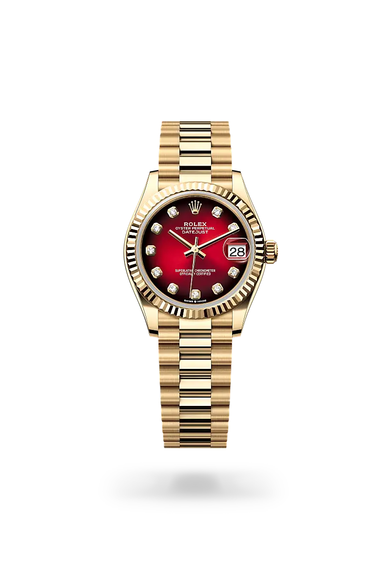 rolex datejust in 18 ct yellow gold, M278278-0049- watch palace