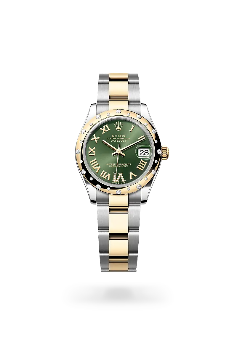rolex datejust in yellow rolesor, m278343rbr-0015 - watch palace