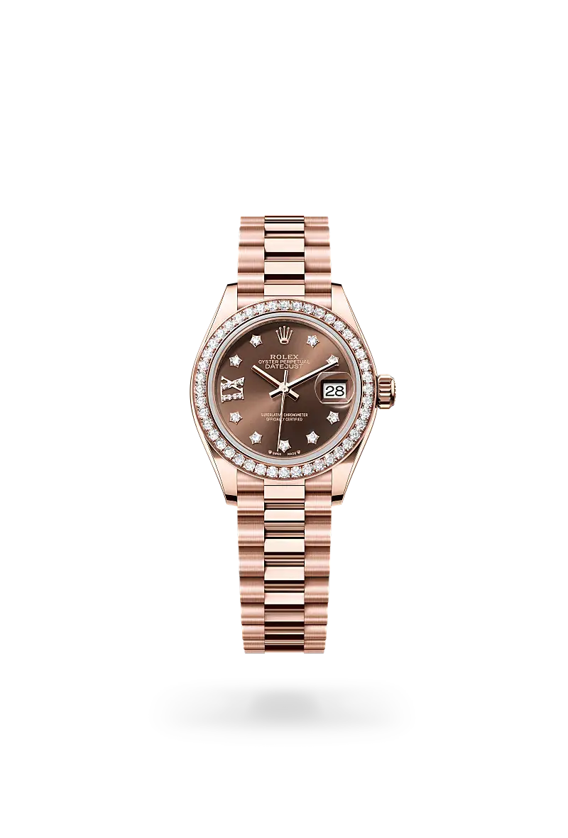 rolex lady-datejust in 18 ct everose gold, m279135rbr-0001 - watch palace
