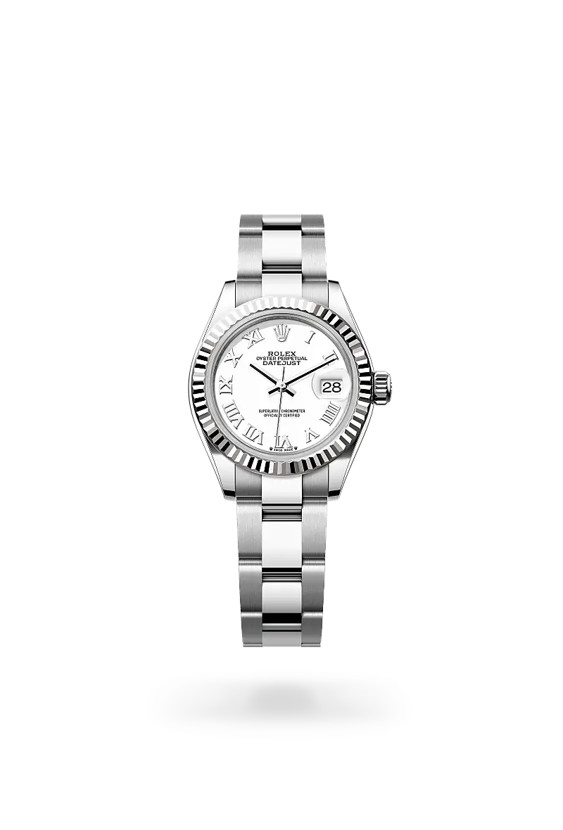 rolex lady-datejust in white rolesor, m279174-0020 - watch palace