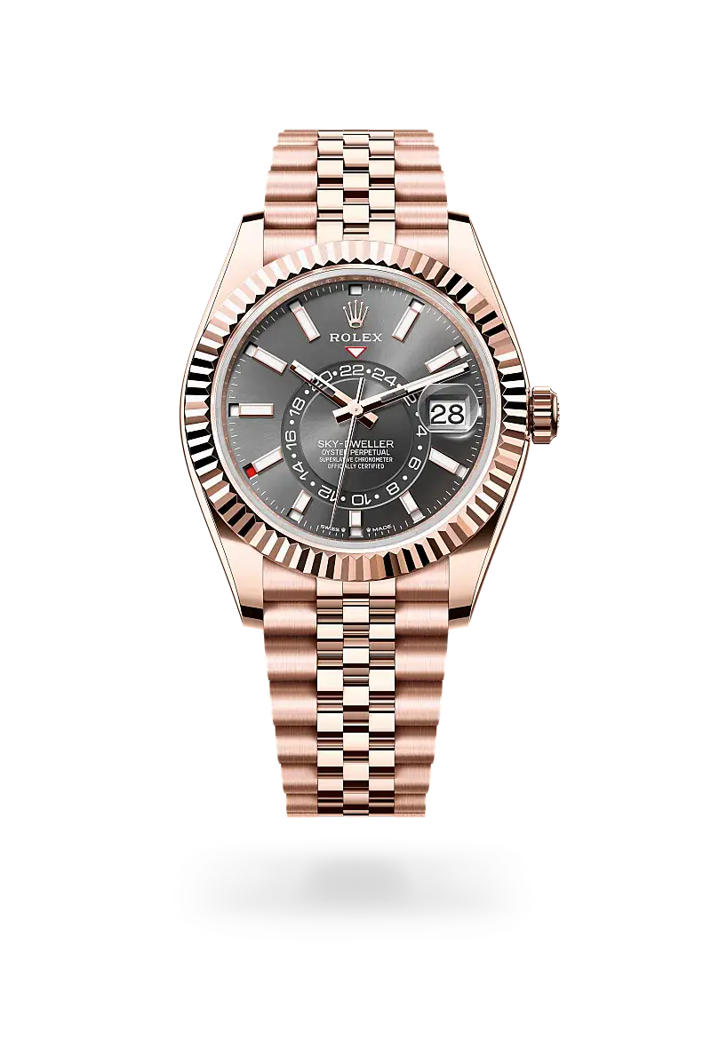 rolex sky-dweller in 18 ct everose gold, m336935-0008 - watch palace
