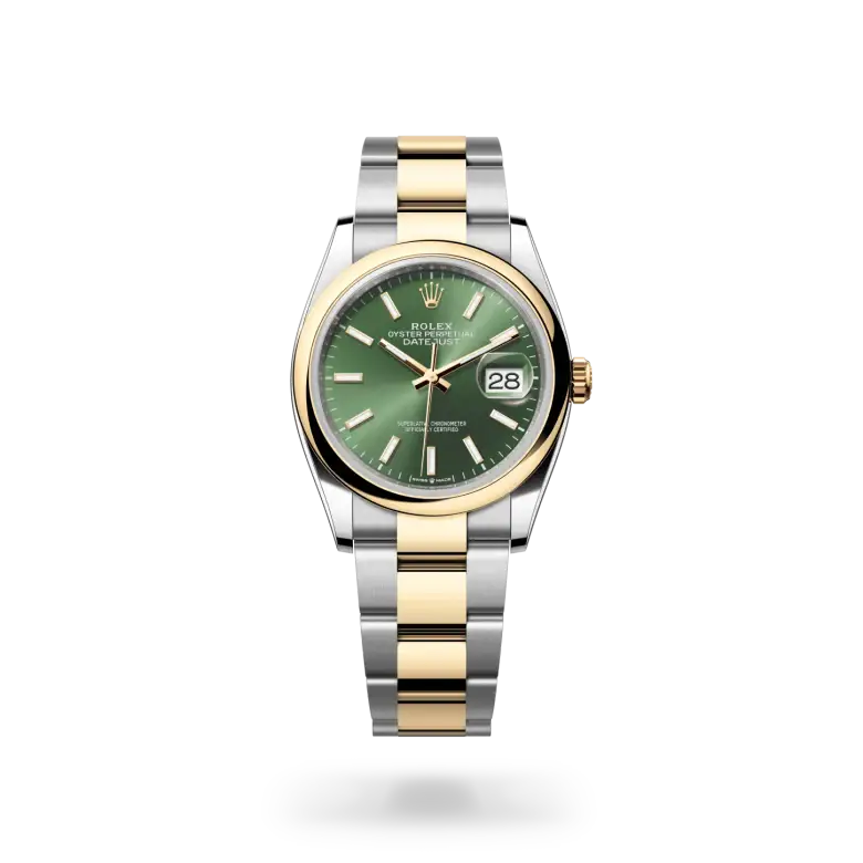 rolex datejust in yellow rolesor, m126203-0058 - watch palace