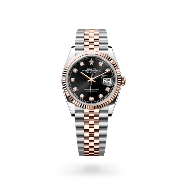 rolex datejust in everose rolesor, M126231-0019- watch palace