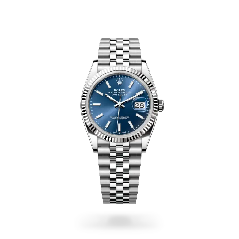rolex datejust in white rolesor, M126234-0017- watch palace