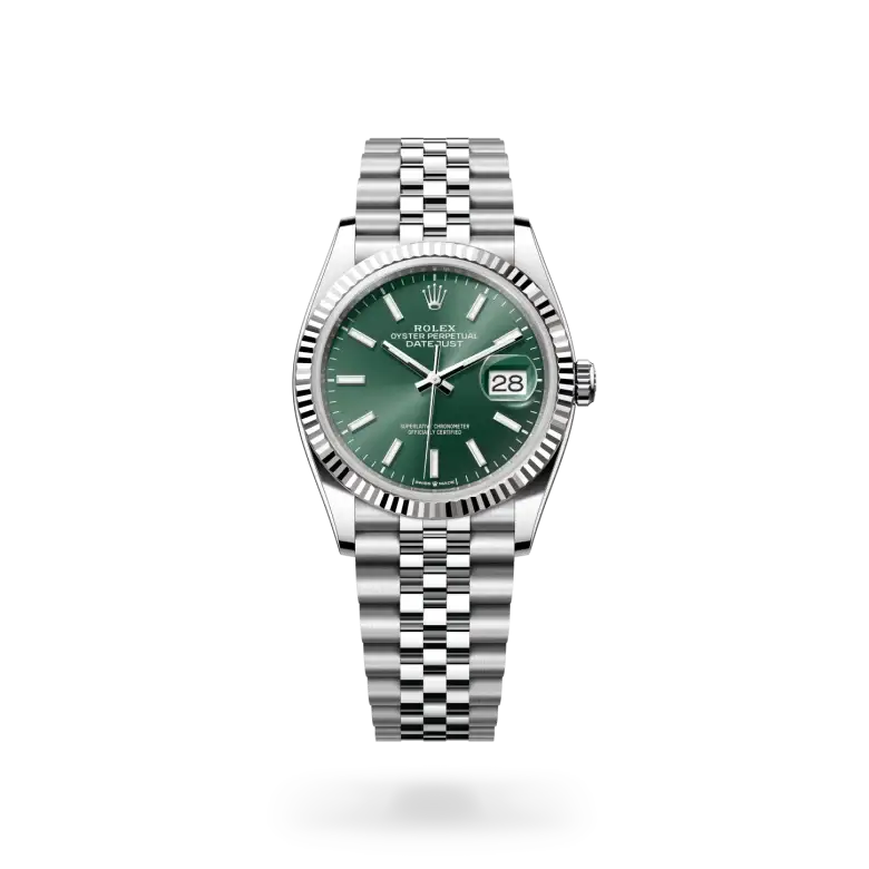rolex datejust in white rolesor, m126234-0051 - watch palace
